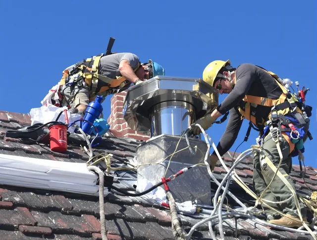 Protective chimney cap installed by Winchester Chimney Sweep in Winchester, MA