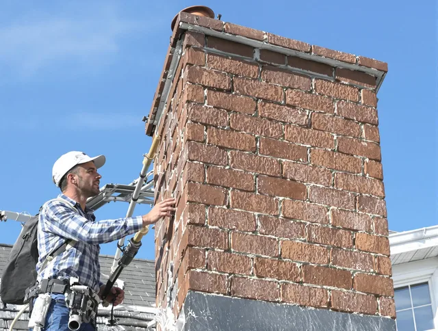 Brickwork for a chimney rebuild by Winchester Chimney Sweep in Winchester, MA