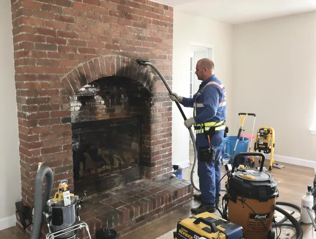 Winchester Chimney Sweep expert performing detailed chimney sweep in Winchester, MA