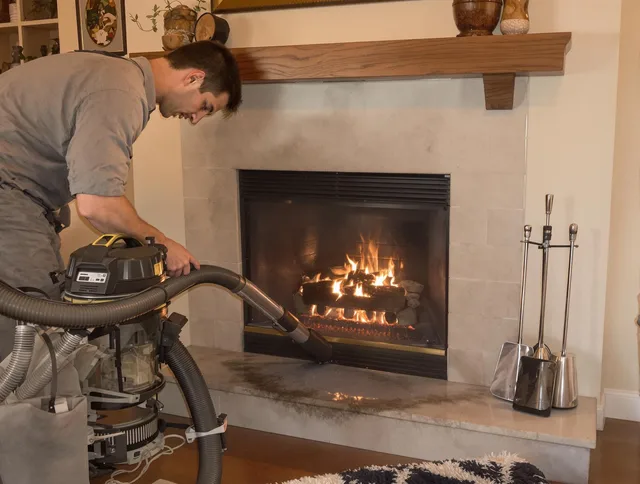 Routine fireplace upkeep by Winchester Chimney Sweep in Winchester, MA