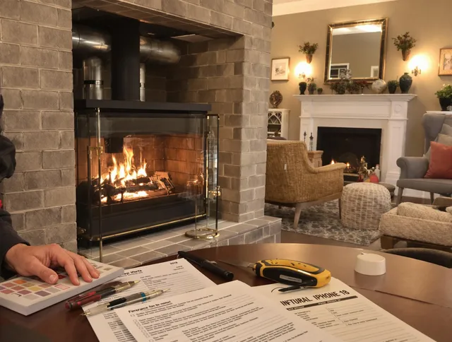 Winchester Chimney Sweep verifying fireplace safety measures in Winchester, MA